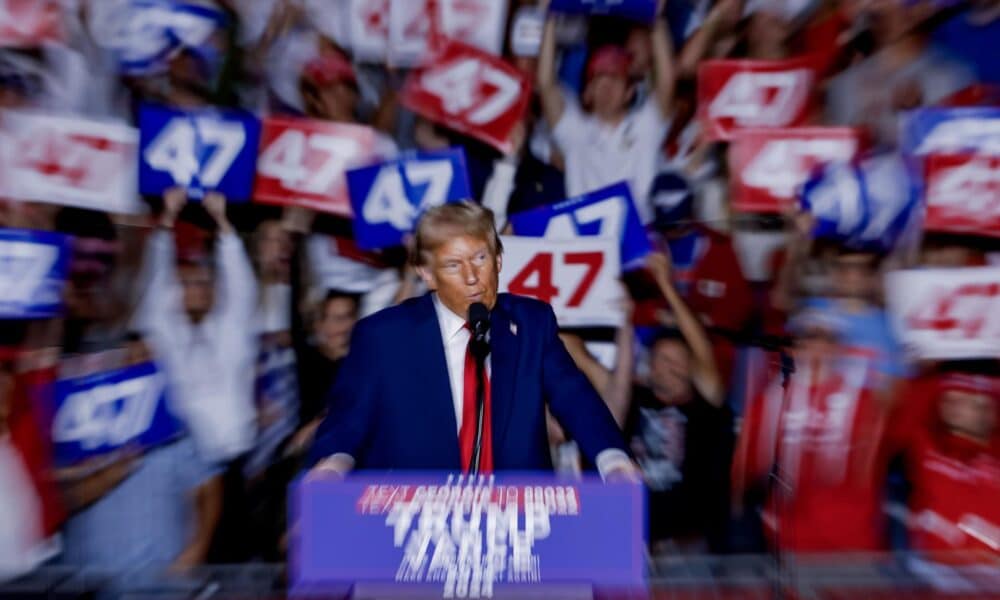 Fotografía del expresidente de Estados Unidos Donald Trump. EFE/Erik S. Lesser