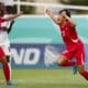 Kuk Hyang Ri (d) celebra su gol, el tercero de Corea del Norte ante Kenia en el grupo C del Mundial Femenino sub-17, en el estadio Cibao en Santiago (República Dominicana). EFE/ Diana Sánchez