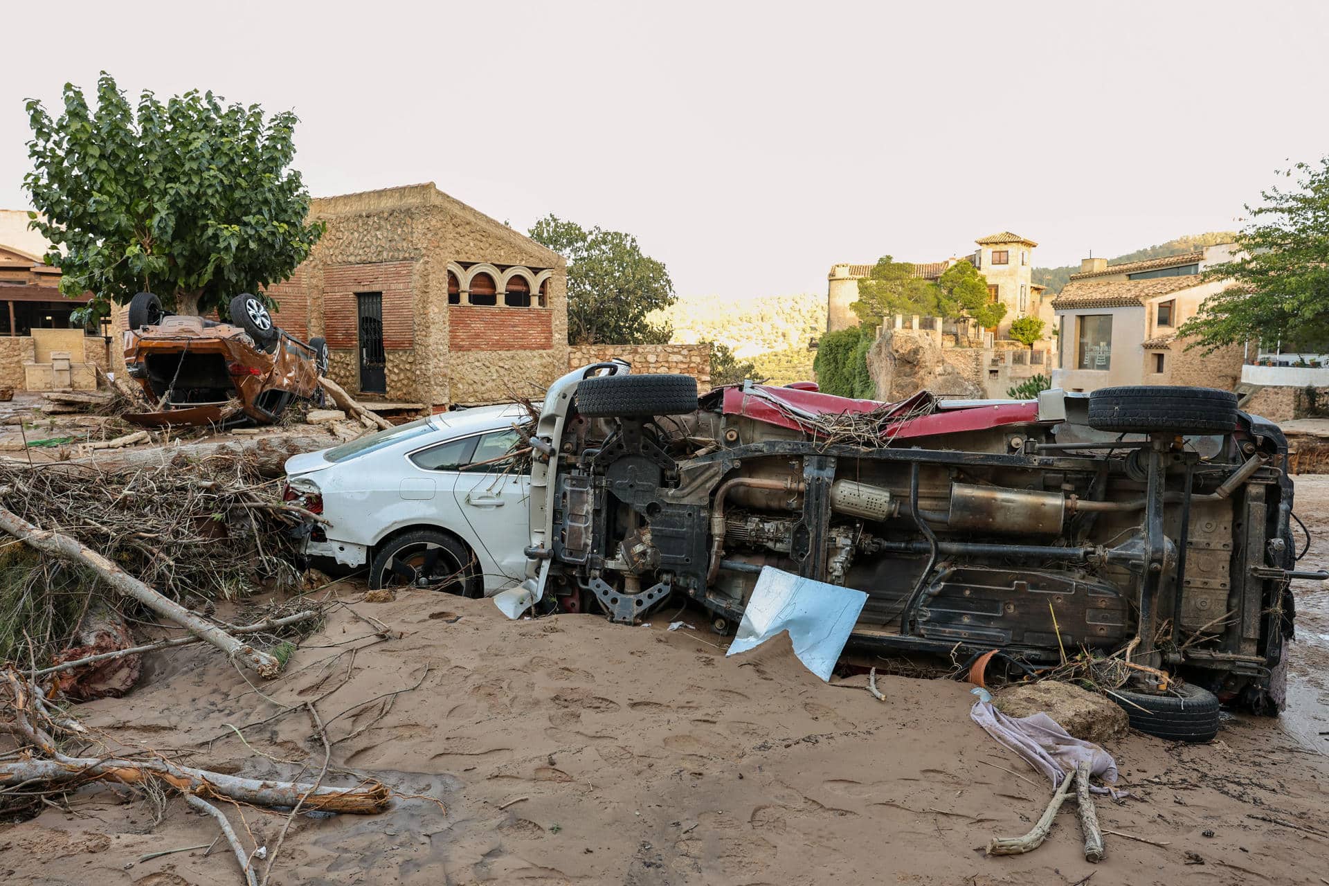 Destrozos causados por la dana en Letur (Albacete), este jueves. EFE/ Ismael Herrero