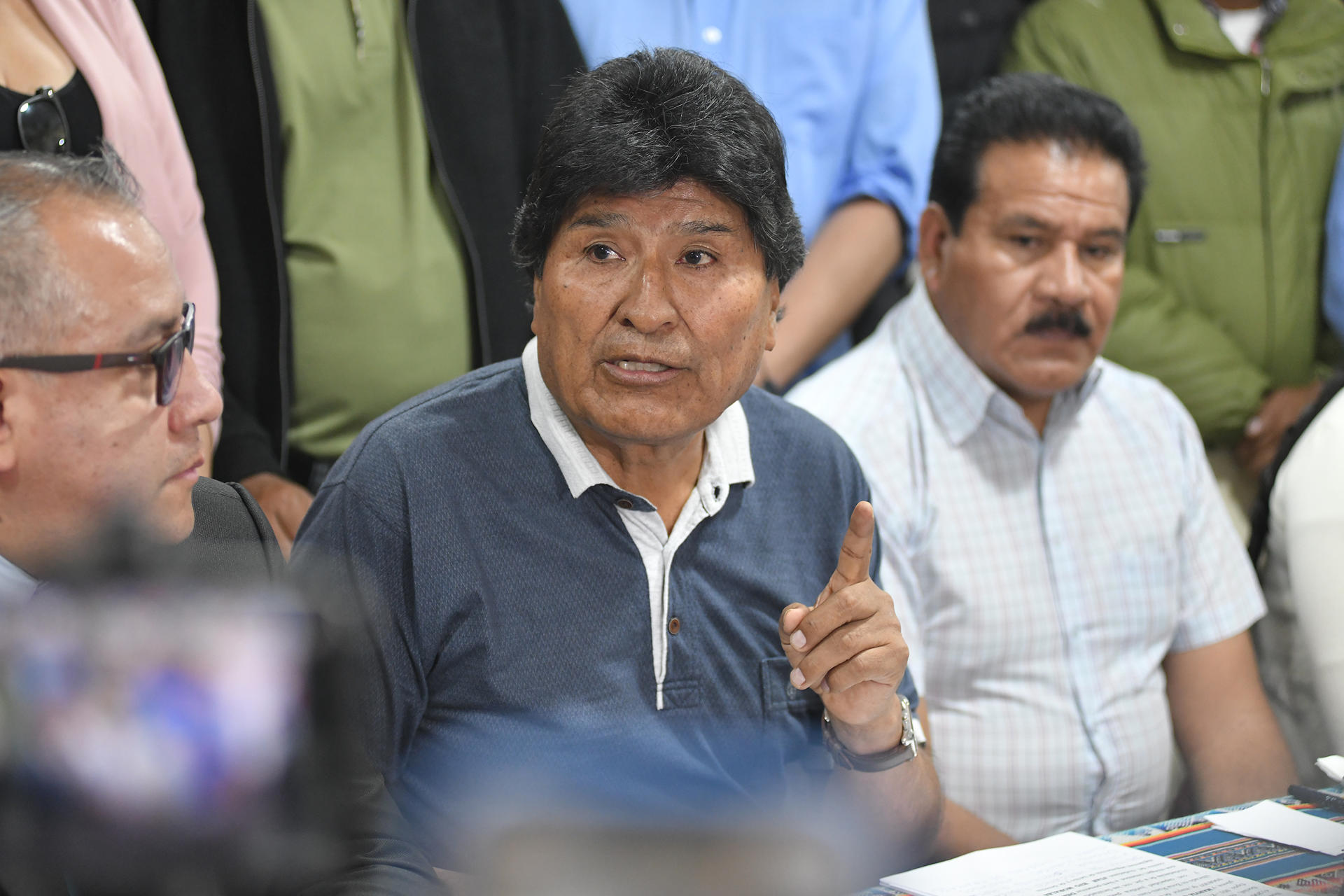 El expresidente Evo Morales (2006-2019) habla en una rueda de prensa el pasado viernes, en Cochabamba (Bolivia). EFE/Jorge Abrego