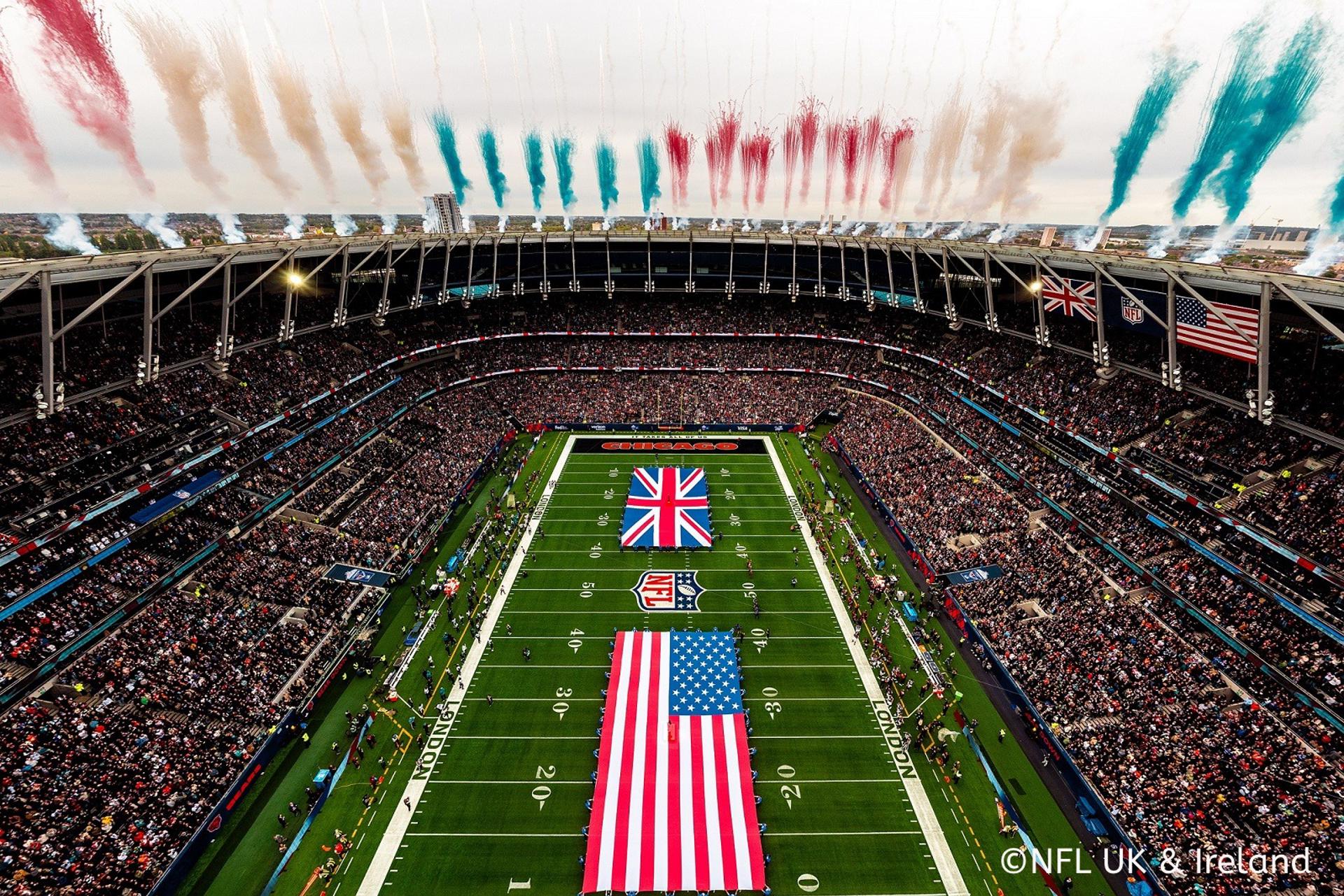 Plano general del Tottenham Hotspur Stadium previo a la disputa de un partido de NFL, en una foto de archivo, EFE/Cedida por NFL UK & Ireland/Solo uso editorial, no ventas.