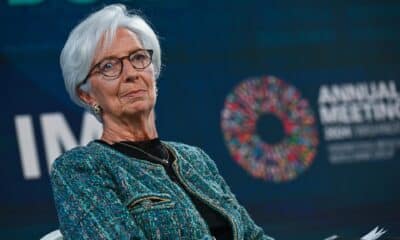 La presidenta del Banco Central Europeo, Christine Lagarde, durante las Reuniones Anuales de 2024 del Grupo del Banco Mundial y el Fondo Monetario Internacional, en Washington, DC, EE.UU. EFE/ANNABELLE GORDON