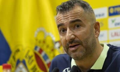 La Unión Deportiva Las Palmas ha presentado este martes a Diego Martínez como el nuevo entrenador del equipo, en sustitución del destituido Luis Carrión. EFE/Quique Curbelo