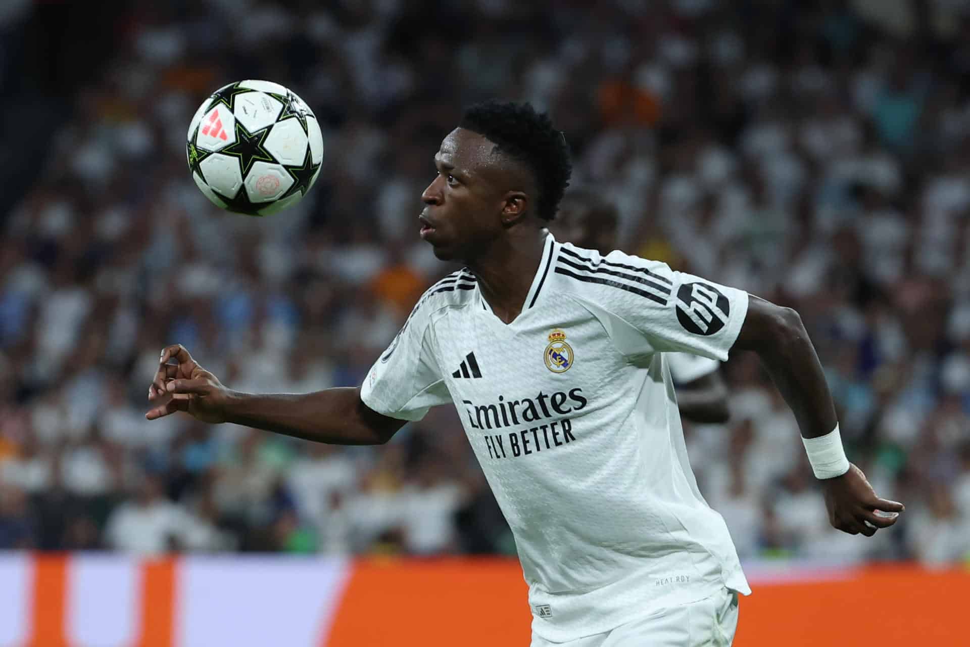 Vinicius Junior, en un partido de esta temporada de la Liga de Campeones. EFE / Kiko Huesca.