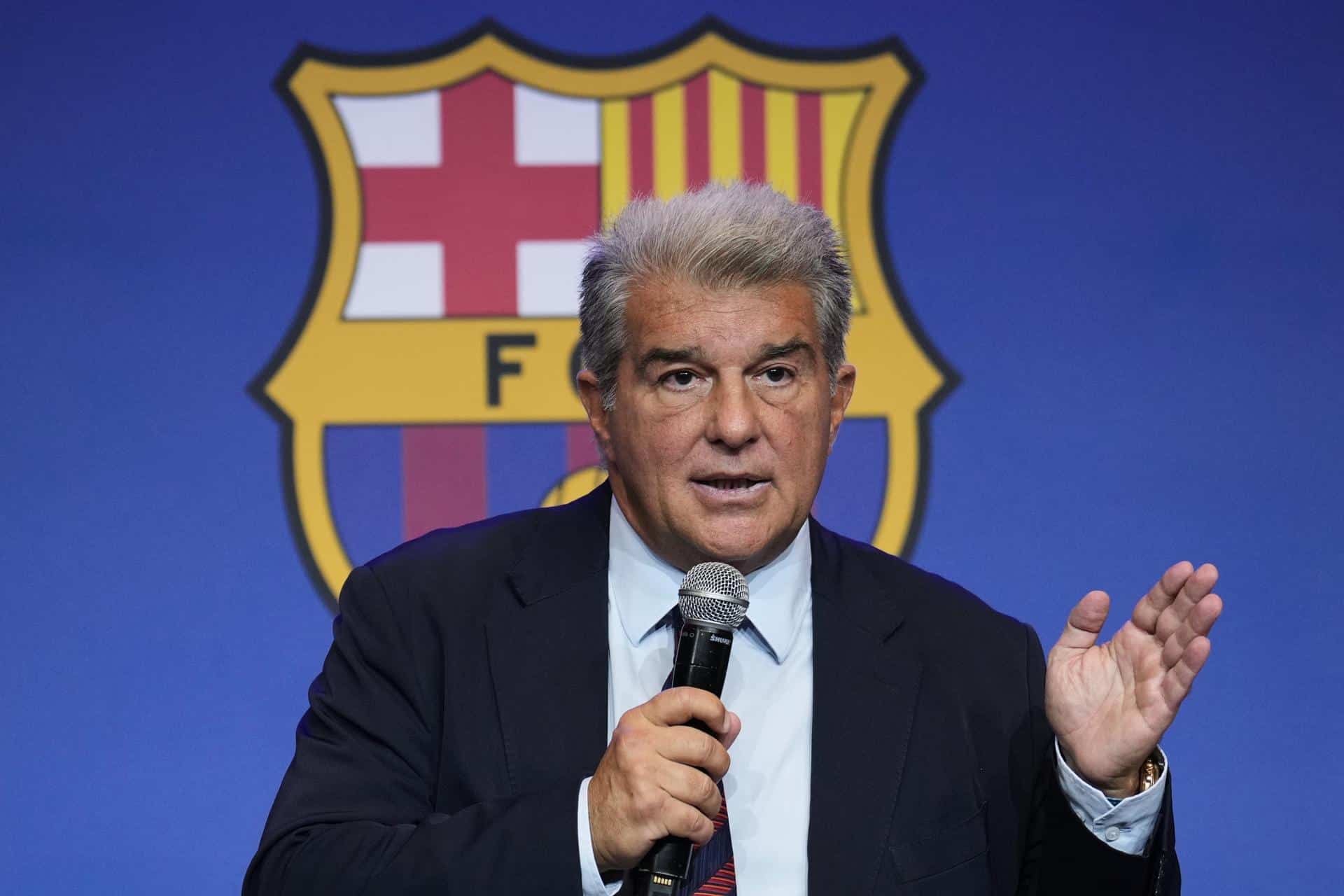 El presidente del FC Barcelona, Joan Laporta, en una foto de archivo. EFE/ Alejandro García