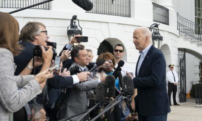 El presidente de Estados Unidos, Joe Biden, sale de la Casa Blanca en Washington, DC, EE. UU., el 3 de octubre de 2024. El presidente Biden está visitando áreas de Florida y Georgia que se han visto afectadas por el huracán Helene. EFE/EPA/Chris Kleponis / POOL