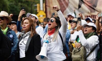 Trabajadores del poder judicial de la federación protestan en los alrededores del Senado de la República en Ciudad de México (México). Archivo. EFE/ Sáshenka Gutiérrez