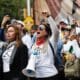 Trabajadores del poder judicial de la federación protestan en los alrededores del Senado de la República en Ciudad de México (México). Archivo. EFE/ Sáshenka Gutiérrez