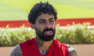 El centrocampista del RCD Mallorca, Samú Costa tras un entrenamiento del equipo en Palma de Mallorca. EFE/Cati Cladera