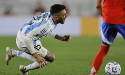 Fotografía del 6 de septiembre de 2024 de Nicolás González, de Argentina, durante un partido de eliminatorias de la Copa del Mundo 2026 entre las selecciones de Argentina y Chile, en Buenos Aires.EFE/ Juan Ignacio Roncoroni