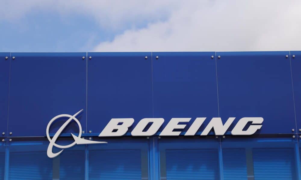 Fotografía del logotipo de Boeing. EFE/Neil Hall