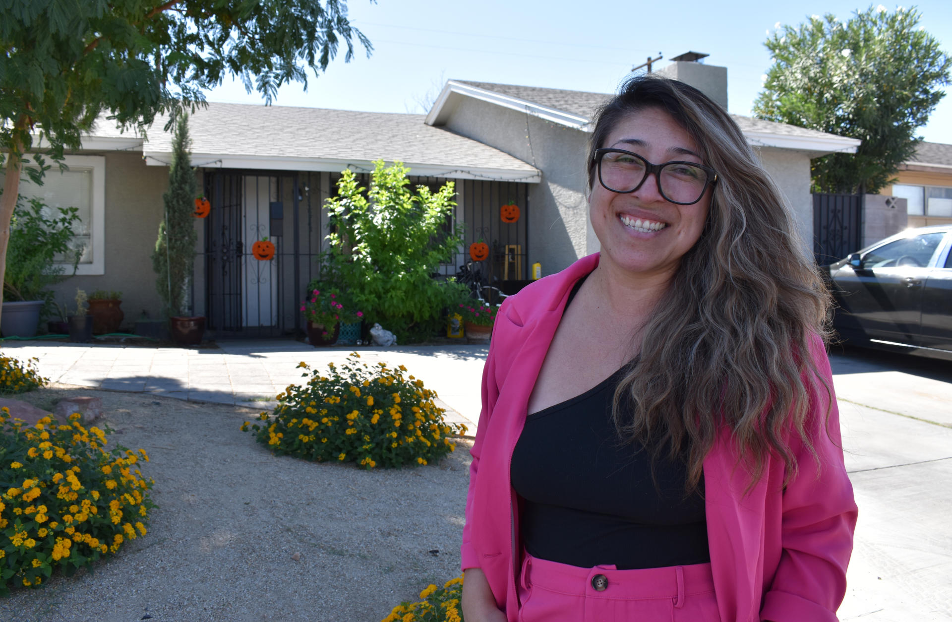 Viridiana Vidal, una emprendedora procedente del Estado de México, posa para una foto durante una entrevista con EFE este jueves en Las Vegas (EE.UU.) EFE/ Mónica Rubalcava