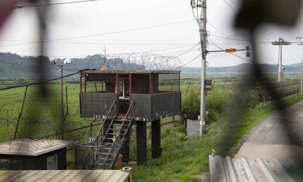 Imagen de archivo de un puesto de control surcoreano en el Parque Imjingak, cerca de la zona desmilitarizada (DMZ) que separa ambas Coreas, en Paju, provincia de Gyeonggi-do, Corea del Sur. EFE/EPA/JEON HEON-KYUN