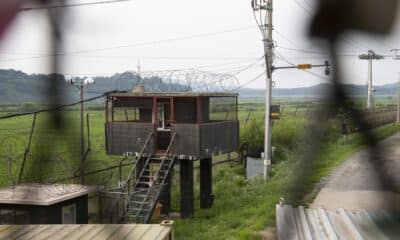 Imagen de archivo de un puesto de control surcoreano en el Parque Imjingak, cerca de la zona desmilitarizada (DMZ) que separa ambas Coreas, en Paju, provincia de Gyeonggi-do, Corea del Sur. EFE/EPA/JEON HEON-KYUN