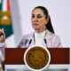 La presidenta de México Claudia Sheinbaum, habla este viernes durante su conferencia de prensa matutina en Palacio Nacional, en la Ciudad de México (México). EFE/ Sáshenka Gutiérrez