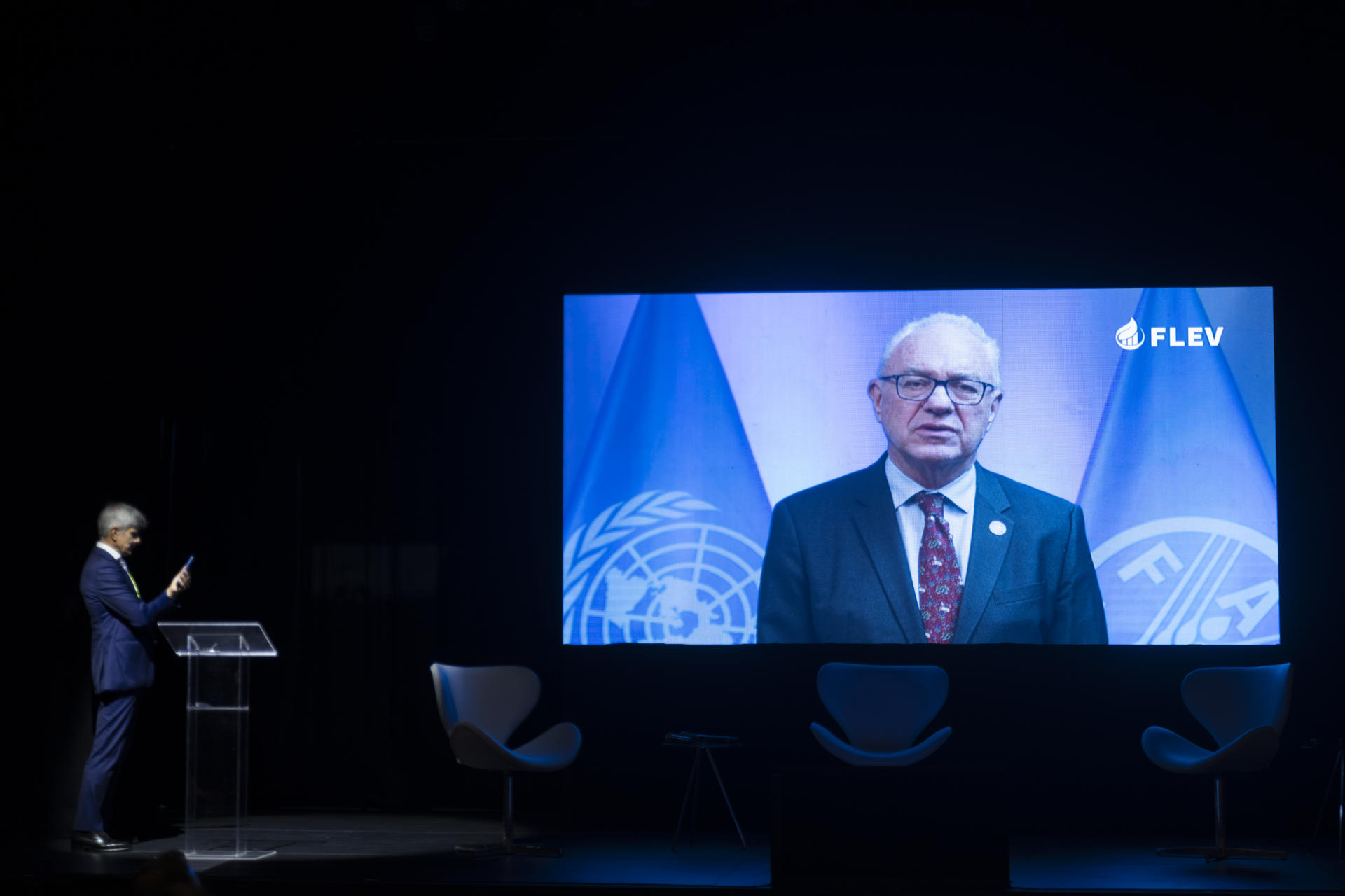 El director general adjunto de la FAO, Mario Lubetkin, participa del II Foro Latinoamericano de Economía Verde que comenzó este martes en São Paulo (Brasil). EFE/ Isaac Fontana