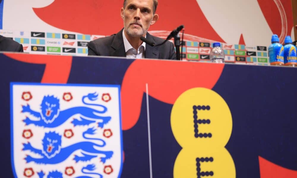 El nuevo seleccionador de Inglaterra Thomas Tuchel durante su presentación en el estadio de Wembley en Londres,Reino Unido. EFE/EPA/NEIL HALL