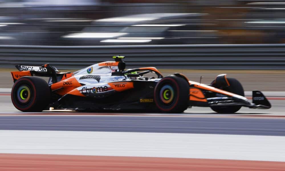 El piloto británico de McLaren Lando Norris durante el Gran Premio de Estados Unidos de F1. EFE/EPA/JOHN MABANGLO