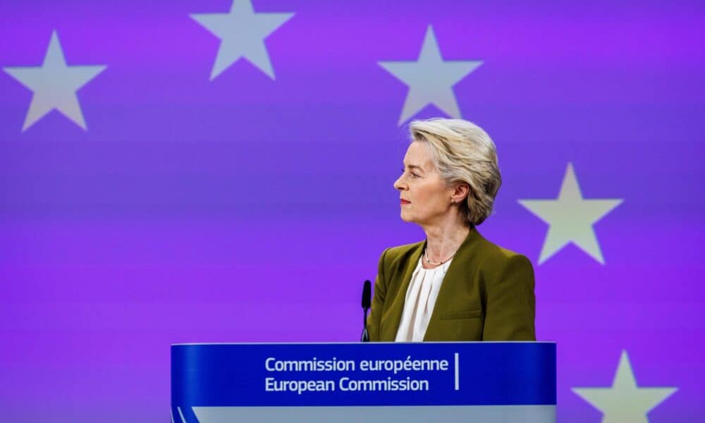 La presidenta de la Comisión Europea, Ursula von der Leyen. EFE/EPA/OLIVIER MATTHYS