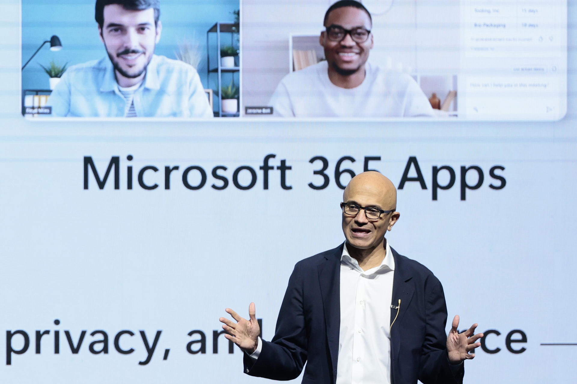 Imagen de archivo del presidente y director general de Microsoft, Satya Nadella. EFE/ José Méndez