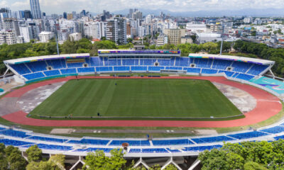 Fotografía aérea del estadio olímpico Félix Sánchez en Santo Domingo (República Dominicana). EFE/ Orlando Barría