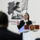 La presidenta de México, Claudia Sheinbaum, habla durante su rueda de prensa matutina en Palacio Nacional este martes, en Ciudad de México (México). EFE/ José Méndez