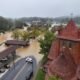 Las calles de Asheville, Carolina del Norte, EE.UU., tras el paso de Helene. EFE/BILLY BOWLING