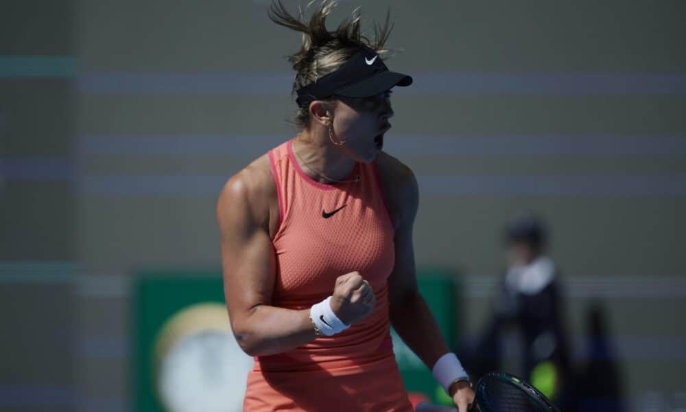 Paula Badosa, durante el torneo de tenis de Pekín. EFE/EPA/ANDRES MARTINEZ CASARES