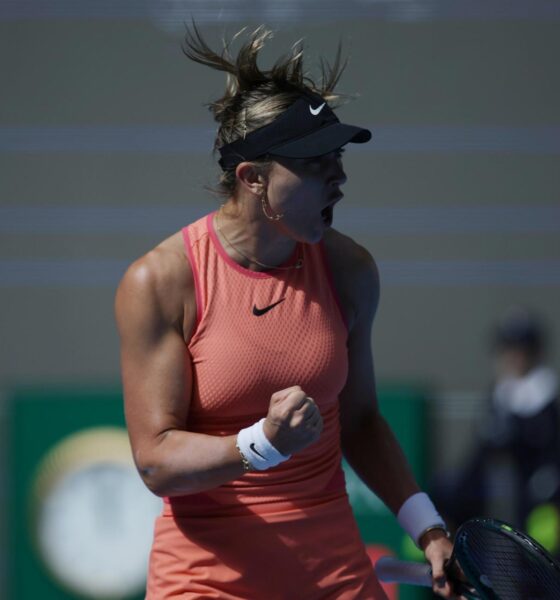 Paula Badosa, durante el torneo de tenis de Pekín. EFE/EPA/ANDRES MARTINEZ CASARES