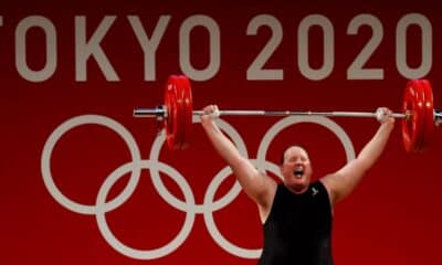 Fotografía de archivo de la neozelandesa Laurel Hubbard, primera atleta transgénero en unos JJ.OO., durante la competición de halterofilia por los Juegos Olímpicos de Tokio 2020.
EFE/ Miguel Gutiérrez