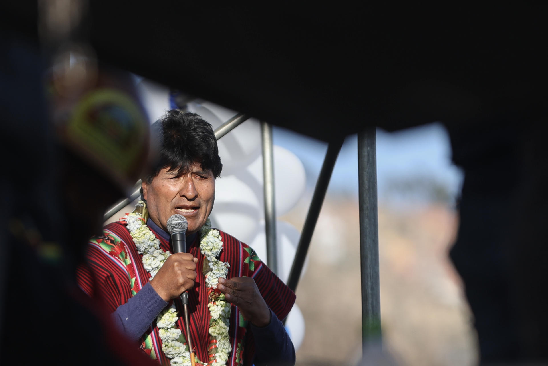 Fotgrafía del 23 de septiembre de 2024 en donde se ve al expresidente de Bolivia y líder del oficialismo, Evo Morales, en La Paz (Bolivia). EFE/ Luis Gandarillas