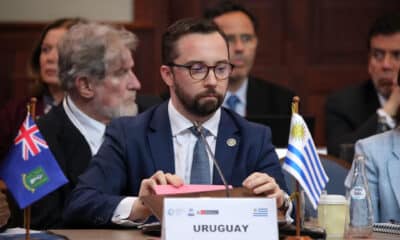 El viceministro de Relaciones Exteriores de Uruguay, Nicolás Albertoni, participa en el cuadragésimo período de sesiones de la Cepal este miércoles 9 de octubre de 2024 en Lima (Perú). EFE/ STR