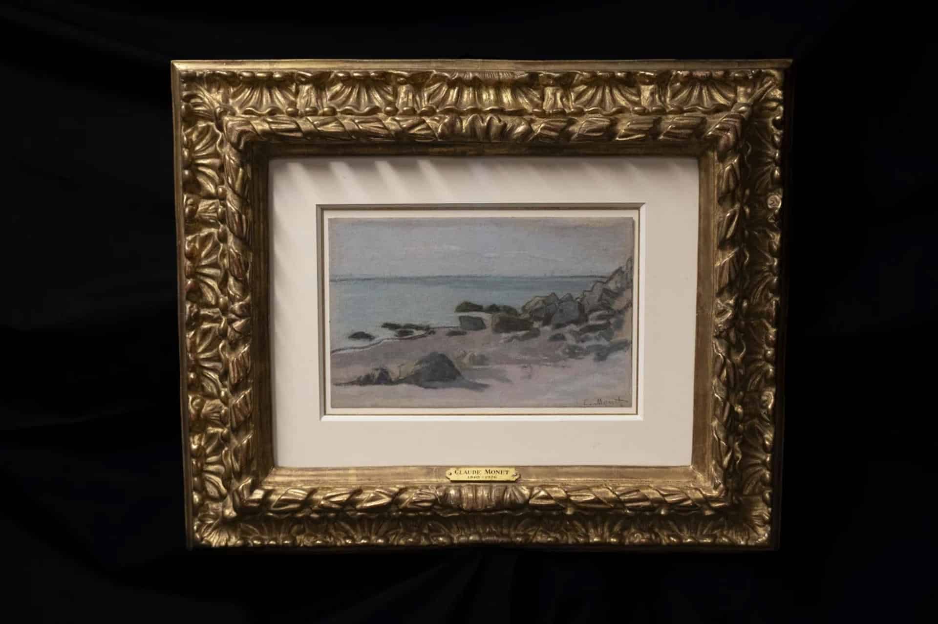 Fotografía cedida este miércoles por el FBI donde se muestra la obra de arte, llamada 'Bord de mer', del francés Claude Monet, que fue adquirida por un marchante de arte nazi y desapareció de la vista en 1941 hasta que en 2023 fue incluida entre las obras expuestas en una galería de arte de Houston, según explicó el FBI en un comunicado. EFE/FBI /SOLO USO EDITORIAL /NO VENTAS /SOLO DISPONIBLE PARA ILUSTRAR LA NOTICIA QUE ACOMPAÑA /CRÉDITO OBLIGATORIO