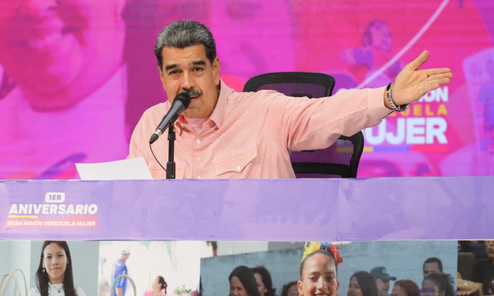 Fotografía cedida del presidente de Venezuela, Nicolás Maduro, en un acto de Gobierno en Caracas (Venezuela). EFE/ Prensa Palacio Miraflores