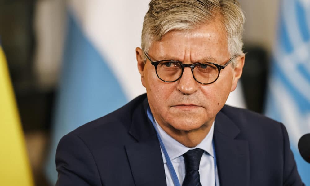 Fotografía de archivo del 12 de setiembre de 2023 del jefe del Departamento de operaciones de paz de la ONU, Jean Pierre Lacroix, durante un evento en Buenos Aires (Argentina). EFE/ Juan Ignacio Roncoroni