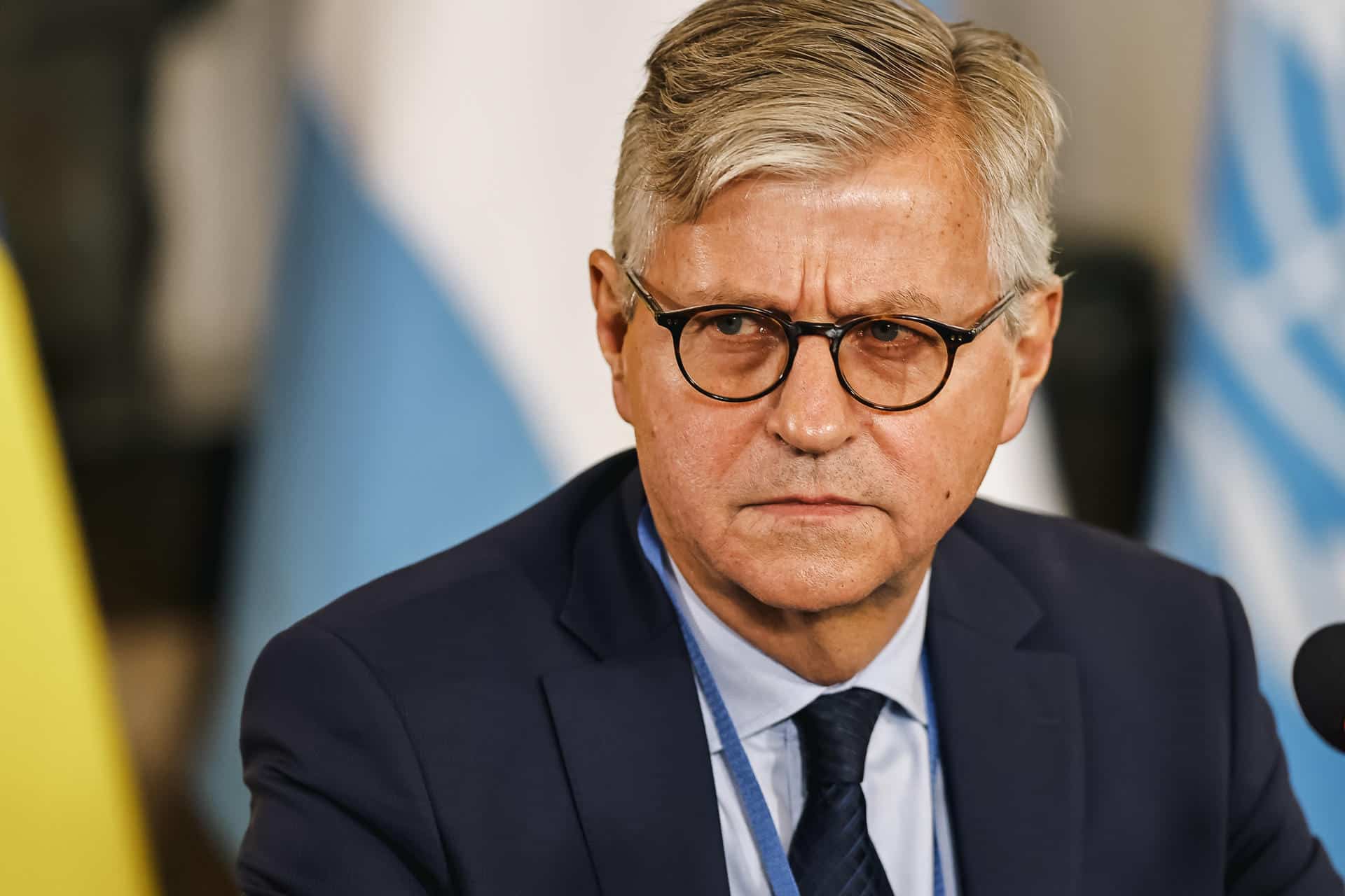 Fotografía de archivo del 12 de setiembre de 2023 del jefe del Departamento de operaciones de paz de la ONU, Jean Pierre Lacroix, durante un evento en Buenos Aires (Argentina). EFE/ Juan Ignacio Roncoroni