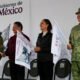 Fotografía cedida este domingo por la presidencia de México, de la mandataria mexicana, Claudia Sheinbaum (2-d), acompañada del gobernador del estado Julio Menchaca Salazar (2-i) y el secretario de Defensa Nacional Ricardo Trevilla (d) durante un acto protocolario en la ciudad de  Tizayuca, en el estado de Pachuca (México). EFE/Presidencia de México/SOLO USO EDITORIAL/SOLO DISPONIBLE PARA ILUSTRAR LA NOTICIA QUE ACOMPAÑA (CRÉDITO OBLIGATORIO)