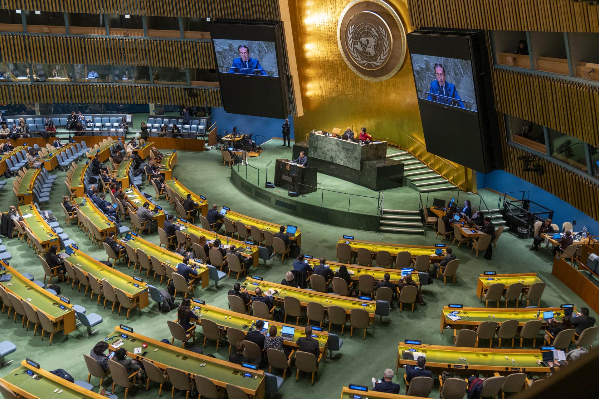 Imagen de archivo de una sesión general de la ONU. EFE/ Ángel Colmenares