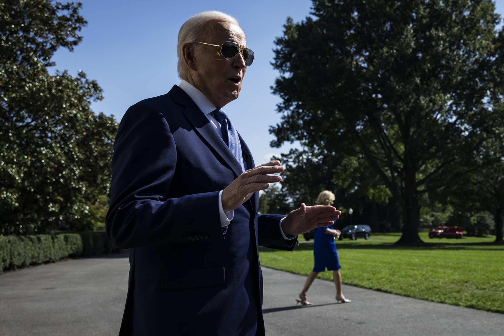 El presidente estadounidense, Joe Biden, pospuso su viaje a Alemania y Angola. EFE/EPA/Samuel Corum/ Pool