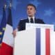 El presidente francés, Emmanuel Macron, habla durante una conferencia de prensa después de asistir a la cumbre del Consejo Europeo en Bruselas, Bélgica, el 17 de octubre de 2024.EFE/CHRISTOPHER NEUNDORF