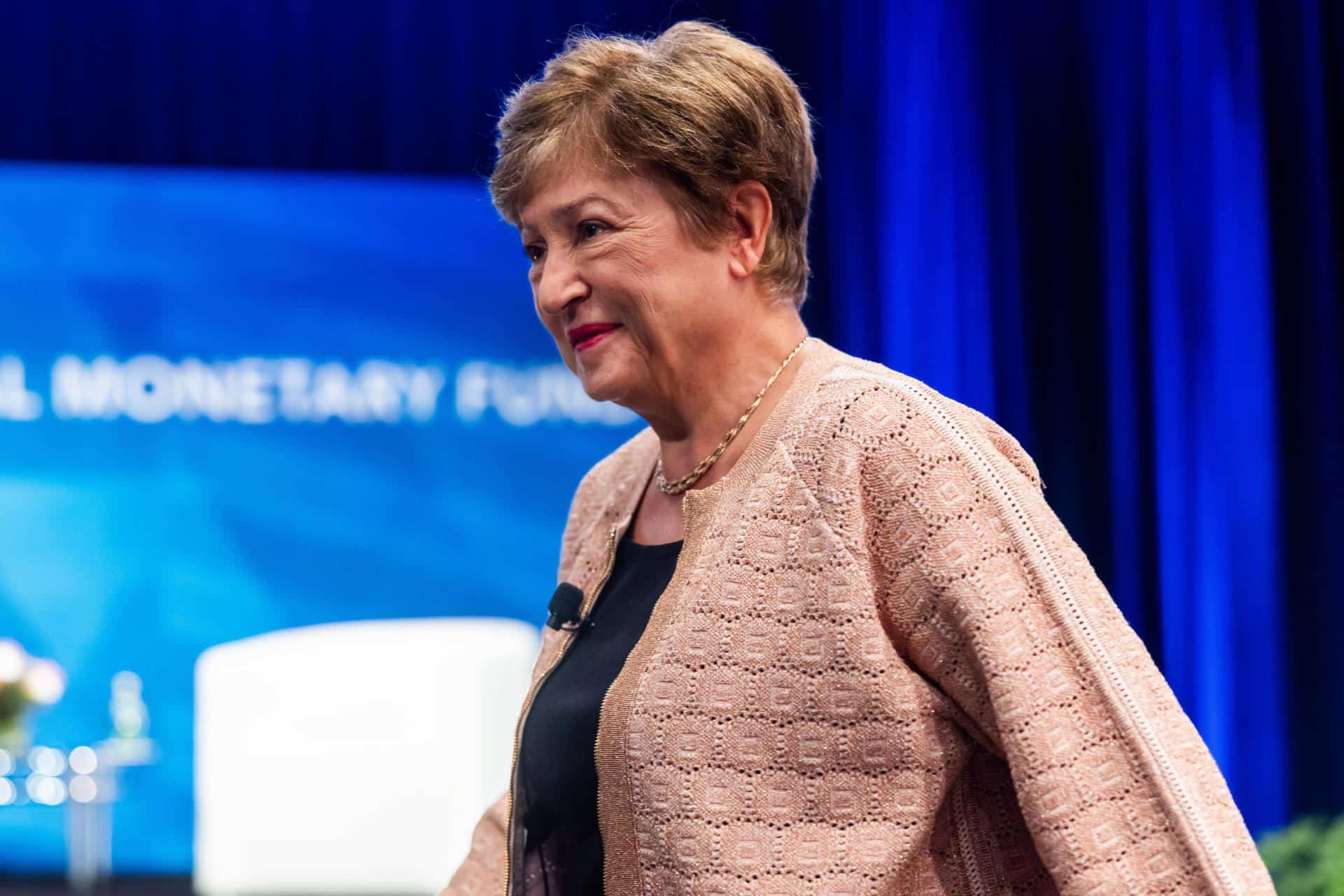 Imagen de archivo de Kristalina Georgieva, directora del FMI. EFE/EPA/JIM LO SCALZO