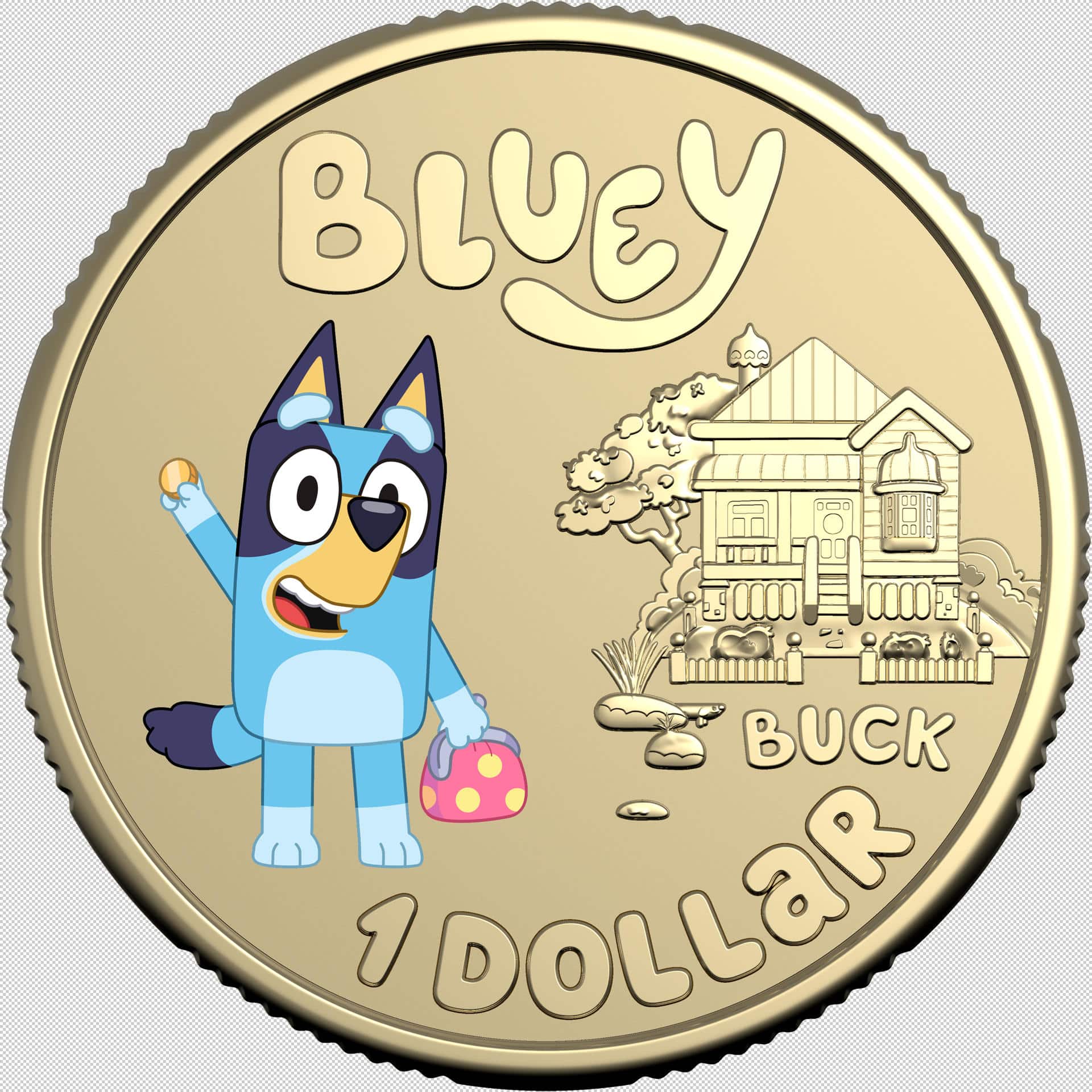 Fotografía cedida por la Casa de la Moneda de Australia que muestra el diseño de una moneda que pertenece a una colección de monedas conmemorativas con personajes de la serie animada infantil Bluey. La Casa de la Moneda de Australia lanzó este miércoles una colección limitada de monedas conmemorativas con personajes de la serie animada infantil Bluey, emitida en unos 60 países, como Estados Unidos, China, España, Argentina, México y Chile, entre otros. EFE/ Casa De La Moneda De Australia / SOLO USO EDITORIAL/ SOLO DISPONIBLE PARA ILUSTRAR LA NOTICIA QUE ACOMPAÑA (CRÉDITO OBLIGATORIO)