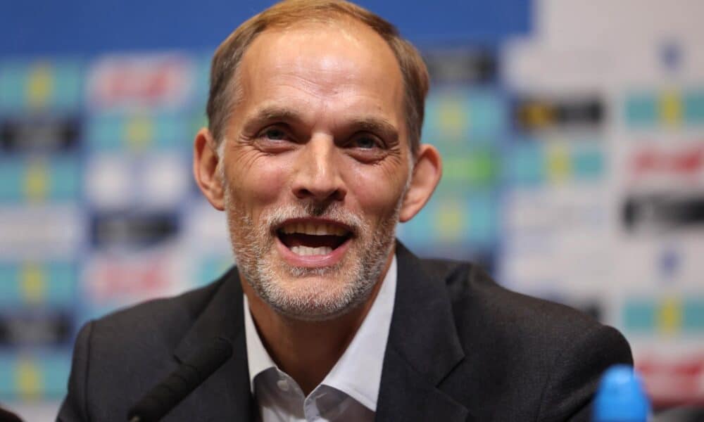 El nuevo seleccionador de Inglaterra Thomas Tuchel durante su presentación en el estadio de Wembley en Londres,Reino Unido. EFE/EPA/NEIL HALL