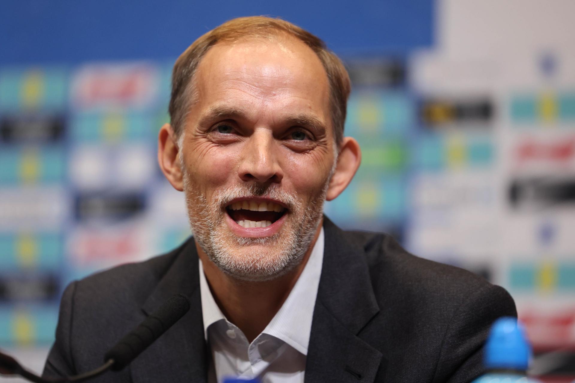 El nuevo seleccionador de Inglaterra Thomas Tuchel durante su presentación en el estadio de Wembley en Londres,Reino Unido. EFE/EPA/NEIL HALL