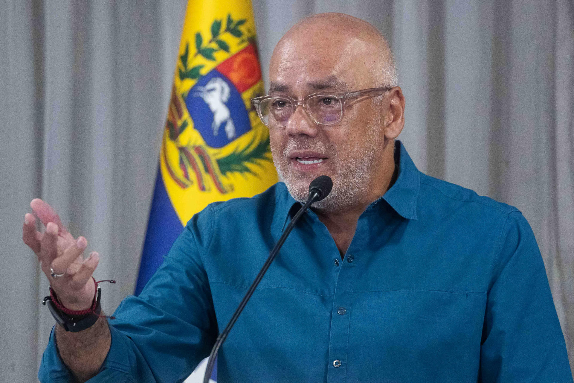 Foto de archivo del presidente de la Asamblea Nacional, Jorge Rodríguez. EFE/ Ronald Peña