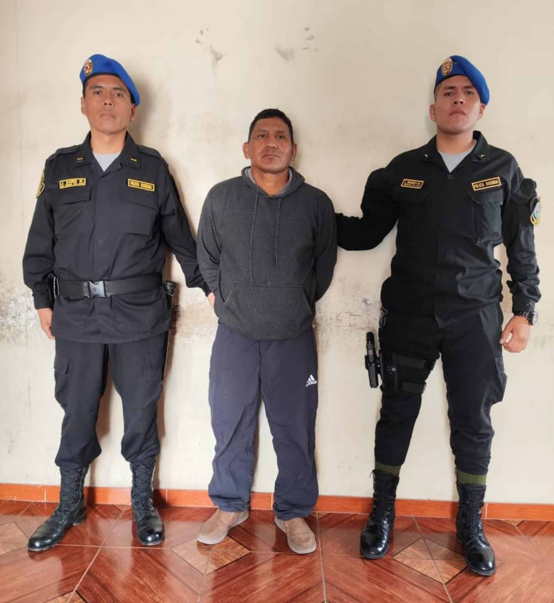 Fotografía difundida por el Ministerio del Interior de Perú de Iván Quispe Palomino, arrestado por la Policía de Perú este miércoles, en Lima (Perú). EFE/ Ministerio del Interior de Perú