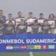 Fotografía tomada el 23 de octubre de 2024 a la plantilla titular de Lanús en su visita a Cruzeiro en el estadio Mineirao de Belo Horizonte, para el partido de ida de las semifinales de la Copa Sudamericana, que empataron 1-1. Ocho días después, ambos equipos se citarán para la vuelta en el estadio Ciudad de Lanús, en la Provincia de Buenos Aires. EFE/ Joao Guilherme.