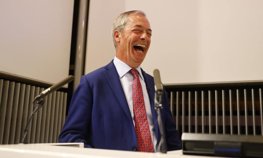 Imagen de Archivo del líder del eurófobo partido británico Reform UK, Nigel Farage.
EFE/EPA/TOLGA AKMEN