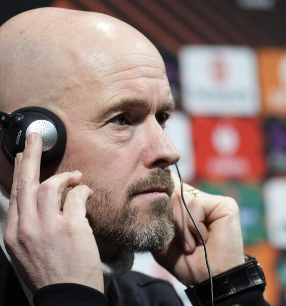 El entrenador del Manchester United, Erik ten Hag, en una rueda de prensa. EFE/ Alejandro Garcia /Archivo