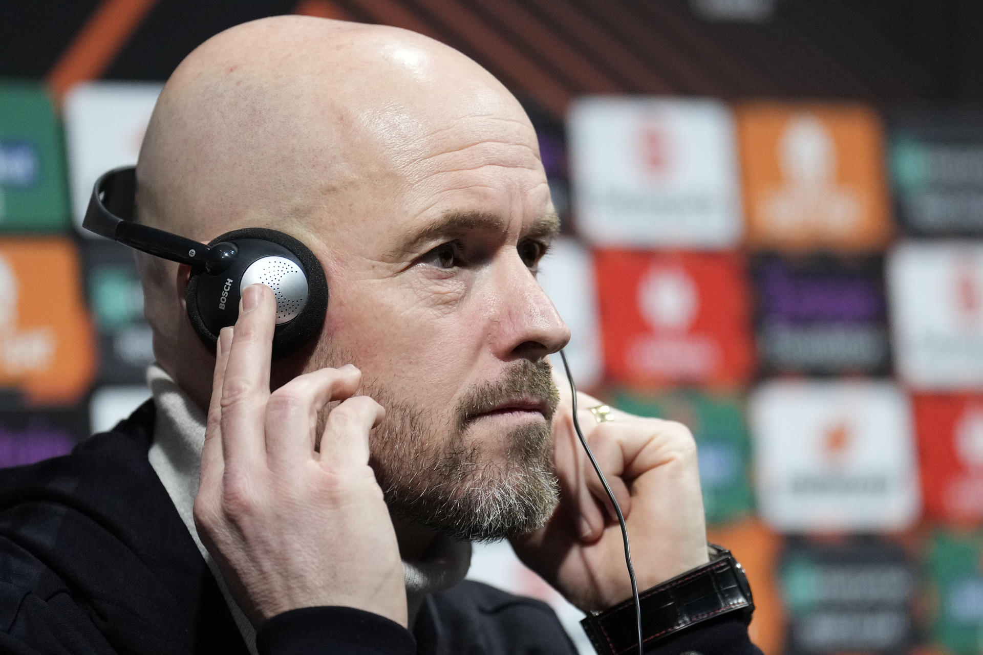 El entrenador del Manchester United, Erik ten Hag, en una rueda de prensa. EFE/ Alejandro Garcia /Archivo